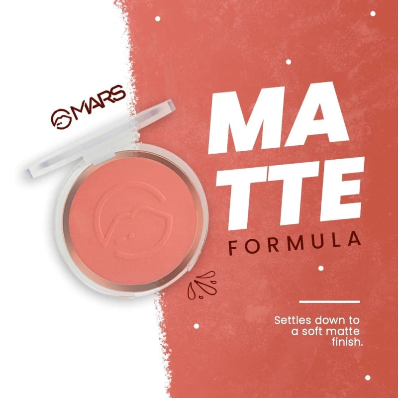 MARS Flush of Love Face Blusher | Highly Pigmented & Easy to Blend | Lightweight & Natural Finish (8.0 gm) (Shade-03) thumbnail 6